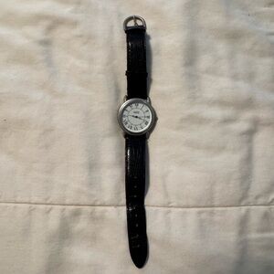 Classic Black Leather Watch